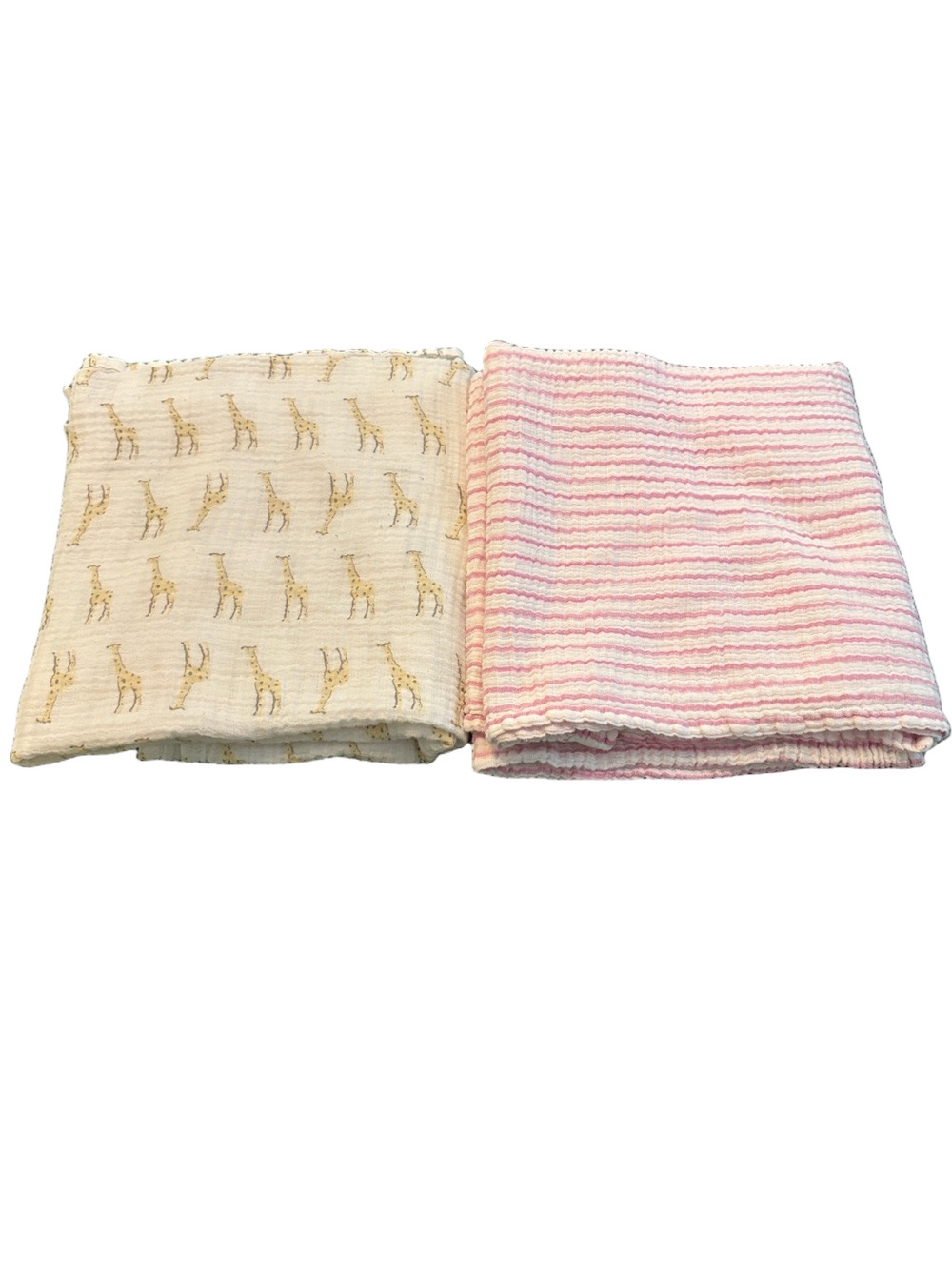Aden & Anais Cotton Infant Receiving/Swaddle Blankets Wraps Giraffes Pink Stripe